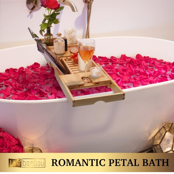 Bamboo Bathtub Caddy Tray - Picture 5 of 11